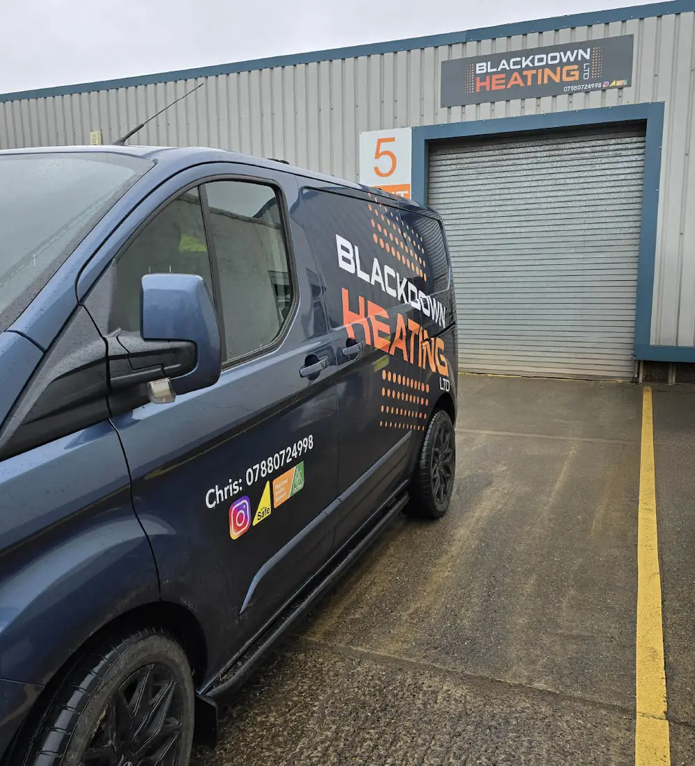 Blackdown Heating Ltd van and offices
