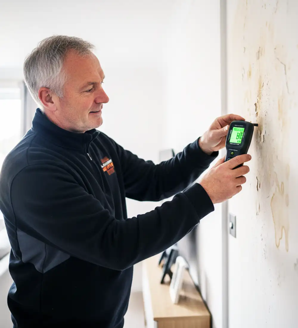 Blackdown Heating engineer detecting a leak
